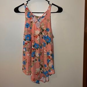 Love Spell Floral Blouse Womens Large